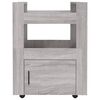 vidaXL Kitchen Trolley Grey Sonoma 23.6x17.7x31.5" Engineered Wood