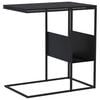 vidaXL Side Table Black Engineered wood, iron Medium Side Table