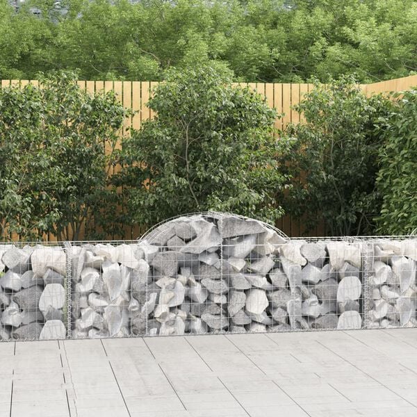 vidaXL Gabion Basket Set of 40 Silver Galvanized Iron