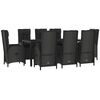 vidaXL Garden Dining Set Black