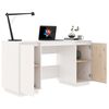 vidaXL Desk White Solid pine wood 55.1 x 19.7 x 29.5 in Desk