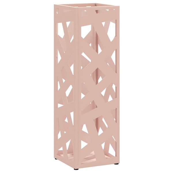 vidaXL Umbrella Stand Pink 15.5 x 15.5 x 49 cm Metal
