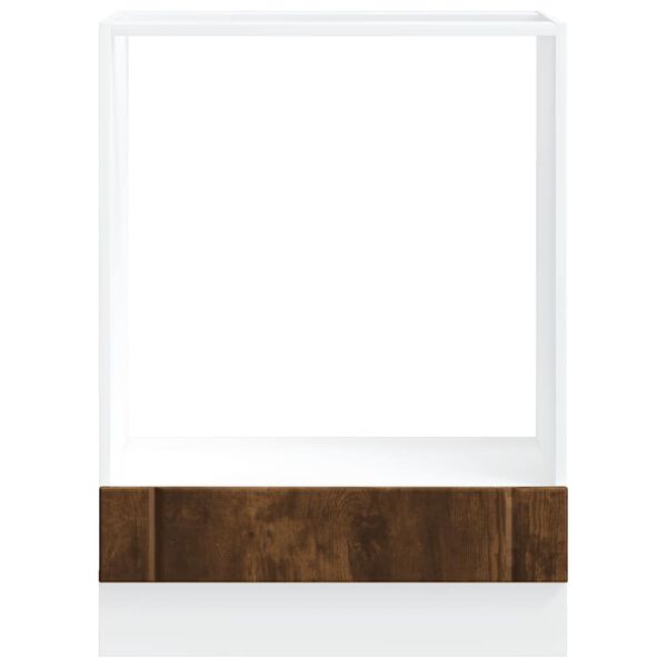 vidaXL Oven Cabinet Smoked Oak Engineered Wood Compact Adjustable Feet