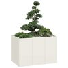 vidaXL Planter White Cold-rolled steel Large Decorative Inlays Planter