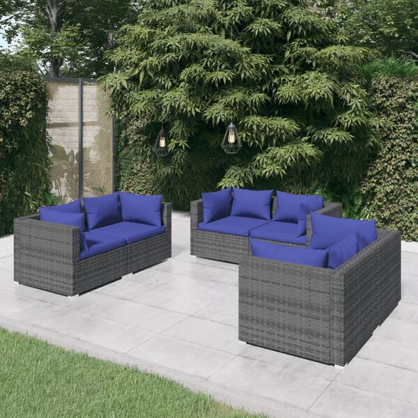 vidaXL Garden Lounge Set Grey