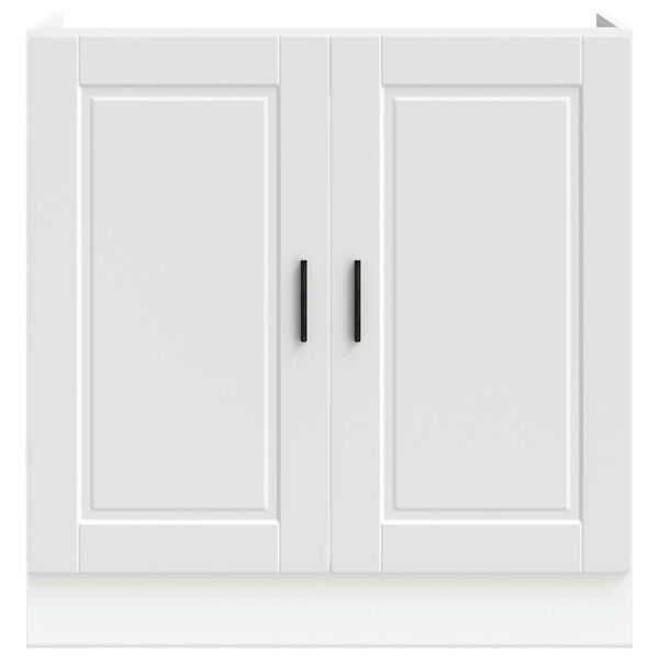 vidaXL Sink Base Cabinet White Engineered Wood Medium Adjustable Feet