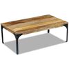 vidaXL Coffee Table Natural Mango Wood and Steel 39.4 x 23.6 x 13.8 in