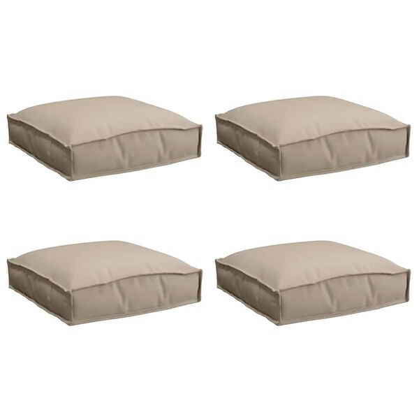 vidaXL Pallet Cushion for suitable for Seat 4 pcs Taupe 40 x 40 x 8 cm