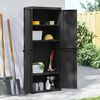 vidaXL Outdoor Storage Cabinet Black Polypropylene (PP) Large Storage