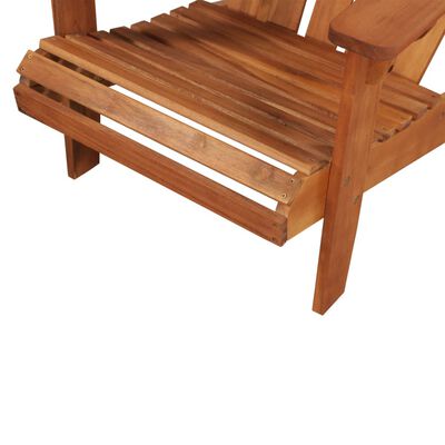 vidaXL Patio Adirondack Chair with Footrest Solid Acacia Wood