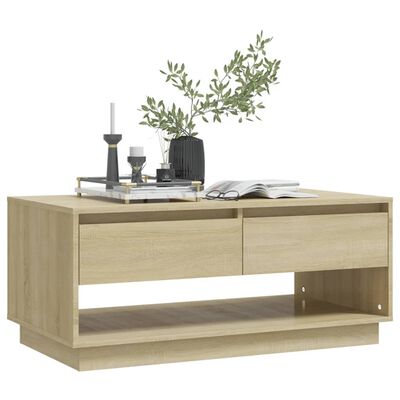 vidaXL Coffee Table Sonoma Oak 40.4"x21.7"x17.3" Engineered Wood