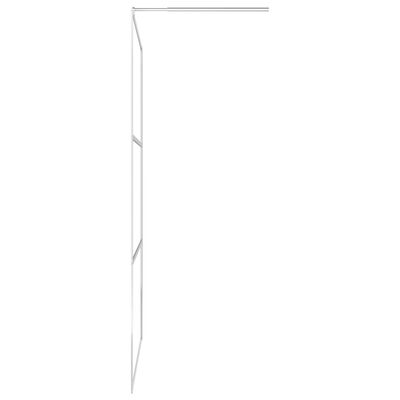 vidaXL Walk-in Shower Wall with Shelf Chrome 31.5"x76.8" ESG Glass&Aluminum