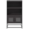vidaXL Highboard Black Cold-Rolled Steel Tall Cabinet Rectangular