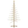 vidaXL Wooden Christmas Tree with Stand Brown 82.7" bamboo
