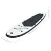 vidaXL Inflatable Stand Up Paddle Board Set Black and White