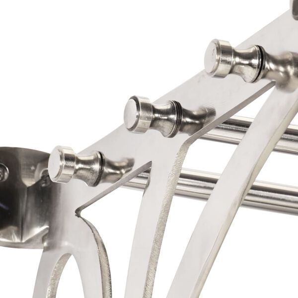 vidaXL Luggage Rack Silver Aluminum Large Adjustable Armrests