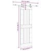 vidaXL Sliding Door with Hardware Set 27.6x82.7" Solid Wood Pine