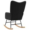 vidaXL Rocking Chair Black Sherpa Fabric