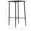 vidaXL Bar Set Black, White Plastic, MDF, Powder-Coated Steel Standard