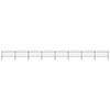 vidaXL Garden Fence with Spear Top Steel 561.4"x59.1" Black