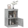 vidaXL Sideboard Concrete grey Engineered wood, glass Small Sideboard