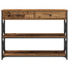 vidaXL Console Table with Drawer with Shelf Old wood 100 x 28 x 75 cm