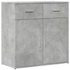 vidaXL Sideboards 2 pcs Concrete Gray 31.1"x15"x31.5" Engineered Wood
