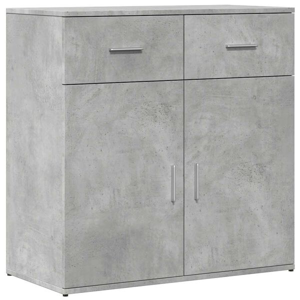 vidaXL Sideboards 2 pcs Concrete Gray 31.1"x15"x31.5" Engineered Wood