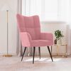 vidaXL Relaxing Chair Pink Velvet (100% polyester), steel Medium