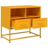vidaXL TV Cabinet Mustard Yellow Steel Compact TV Cabinet Rectangular