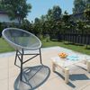 vidaXL Moon Chair Grey Polyethylene Rattan Moon Chair Round Modern