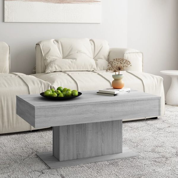 vidaXL Coffee Table Grey Sonoma Engineered Wood Medium Modern