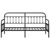 vidaXL Daybed Frame with Headboard Black 31.5" x 78.7" Steel