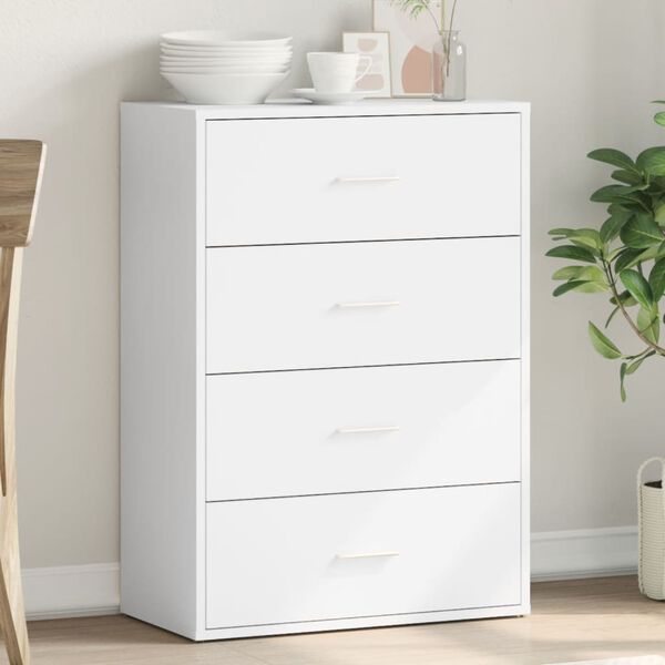 vidaXL Sideboard White Engineered wood Medium Sideboard Rectangular