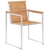 vidaXL Patio Chairs 4 pcs with Cushions Solid Teak Wood