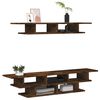 vidaXL TV Wall Unit Brown Oak Engineered Wood Medium Floating TV Unit