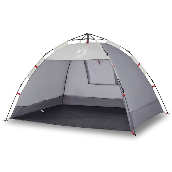 vidaXL Beach Tent 2-Person Gray Quick Release Waterproof