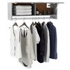 vidaXL Wardrobe Concrete Gray Engineered Wood Compact Wardrobe