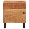 vidaXL Bedside Cabinet Natural Solid Acacia wood, Iron, Engineered wood