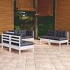 vidaXL Garden Lounge Set White, Anthracite