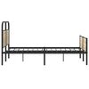 vidaXL Bed Frame Sonoma Oak Steel, Engineered Wood Double Bed Frame