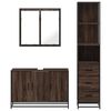 vidaXL Bathroom Furniture Set Brown Oak Engineered wood, Metal Large