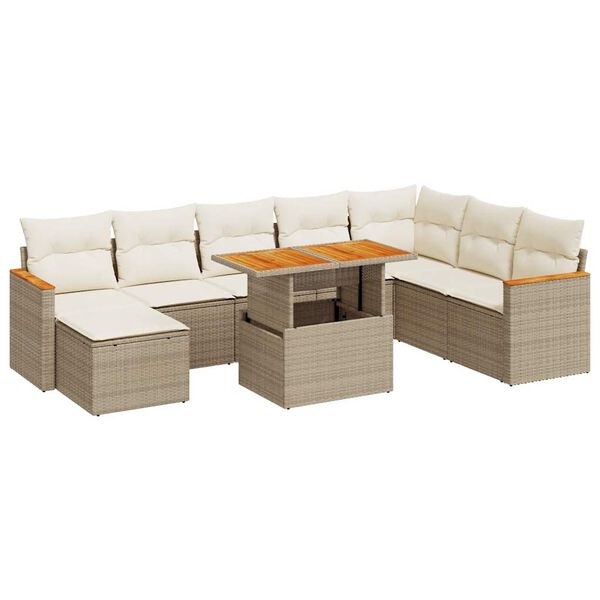 vidaXL Garden Sofa Set Beige