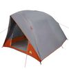 vidaXL Camping Tent Grey and Orange 125.98 x 108.27 x 74.80 in Taffeta
