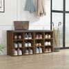 vidaXL Shoe Cabinet Set of 2 Brown Oak Engineered wood Medium