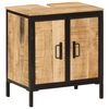 vidaXL Bathroom Furniture Set Natural wood and black