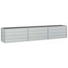 vidaXL Garden Raised Bed Silver Galvanized Steel Large Durable