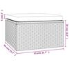 vidaXL Footrest Grey PE rattan, powder-coated steel, polyester, PVC