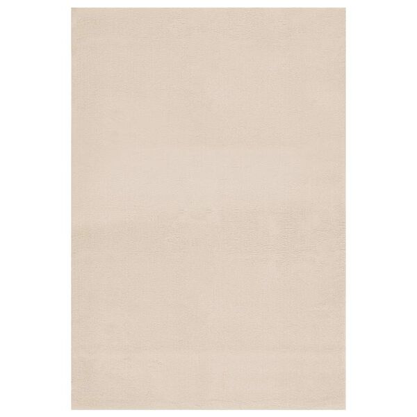 vidaXL Rug Beige 100% Polyester 63.0 x 90.6 in Portable Rug