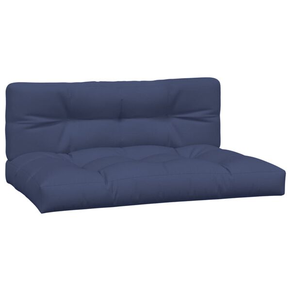 vidaXL Pallet Cushion Navy Blue 100% Polyester Large